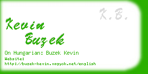 kevin buzek business card